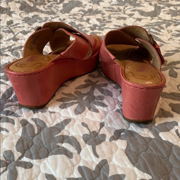 Born Leather Slip-On Wedge Sandals - Picture 5 of 7